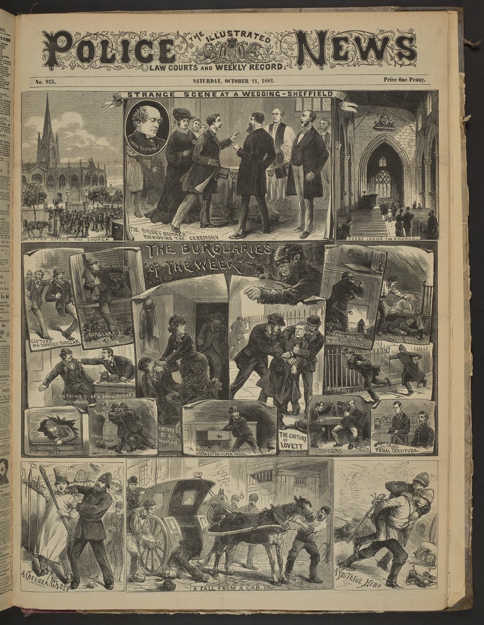 "A CHELSEA GHOST.", Illustrated Police News, 21. oktober 1882 (avispapir) af English School