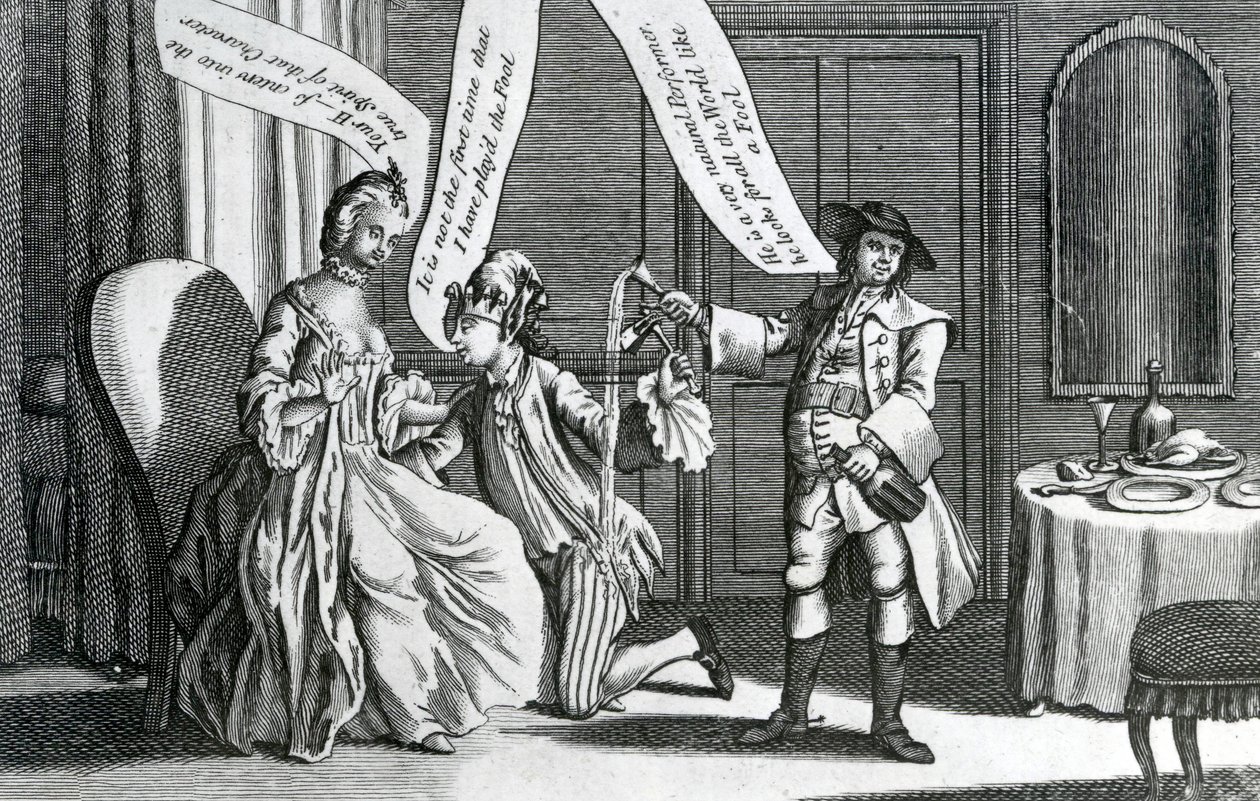 En vis personlighed i karakter af en tåbe, 1770 af English School