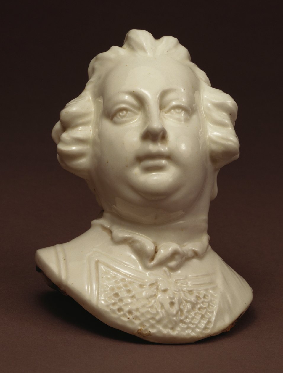En hvid Chelsea buste af William Augustus, hertug af Cumberland af English School