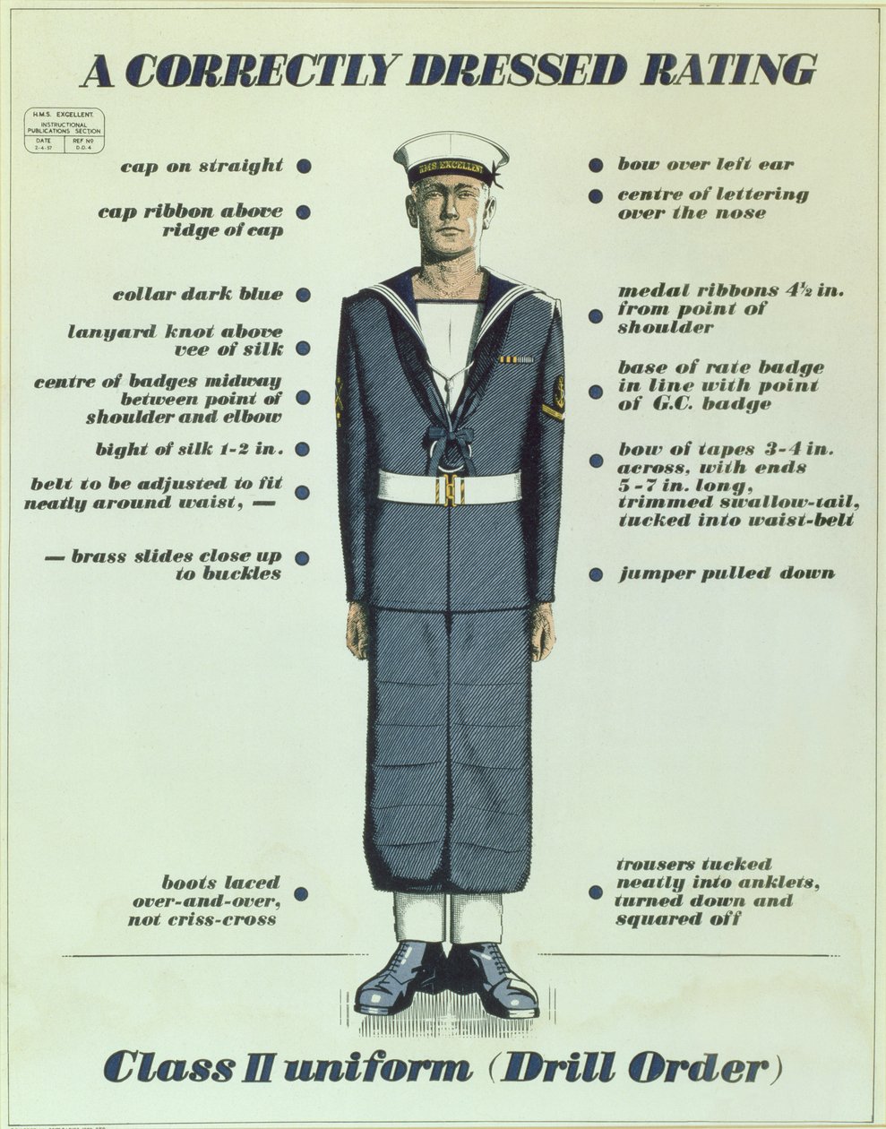 A Correctly Dressed Rating, klasse II uniform (Drill Order), 1957 af English School