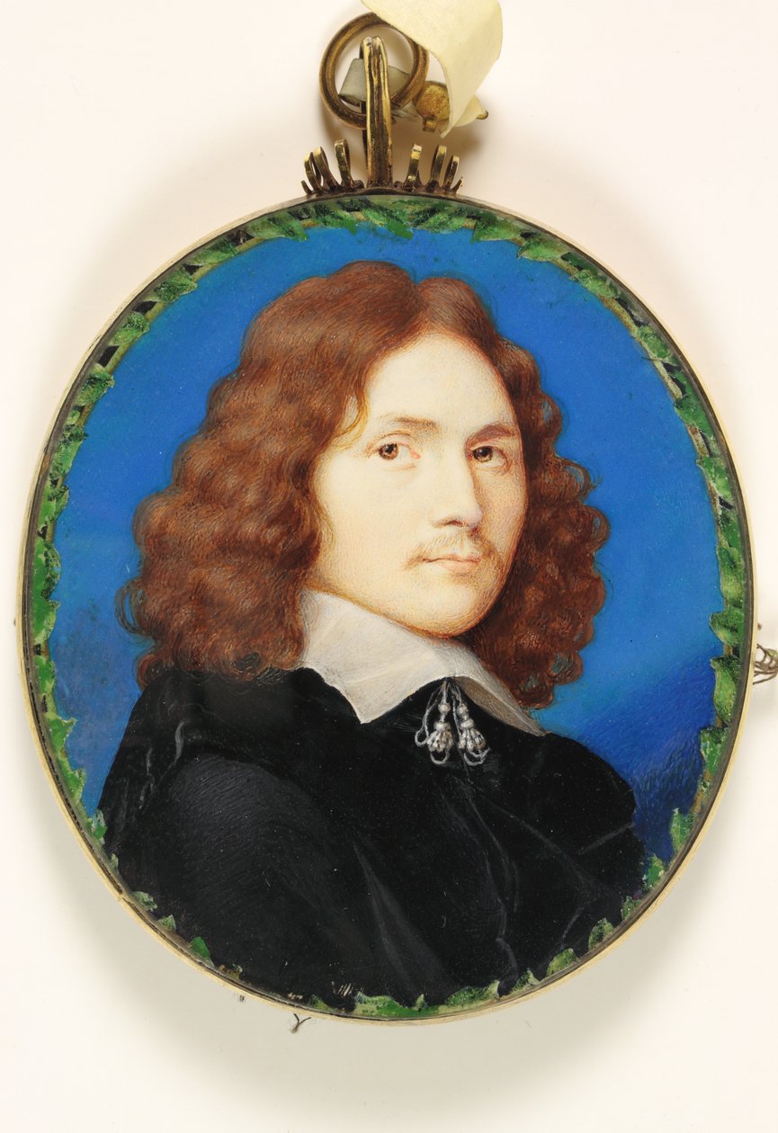 En gentleman kaldet William Wycherley, ca. 1660 (akvarel på vellum) af English School
