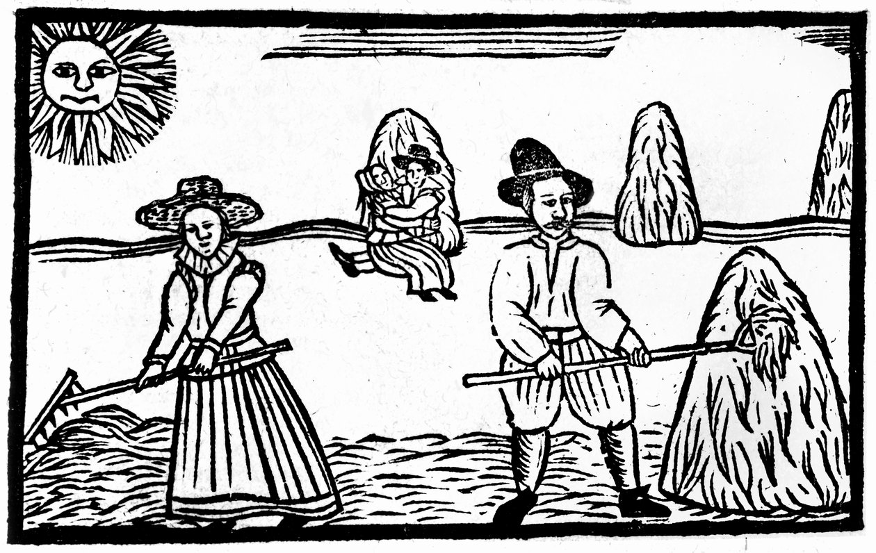 A Harvesting Scene, en illustration fra 