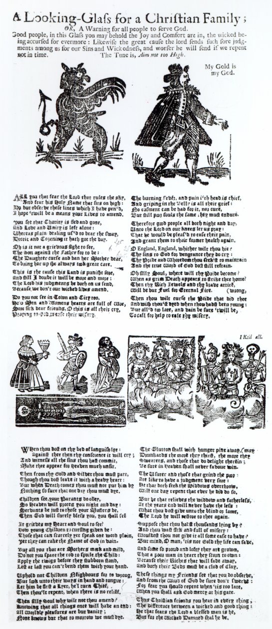 Et skueglas for en kristen familie, ca. 1665 af English School