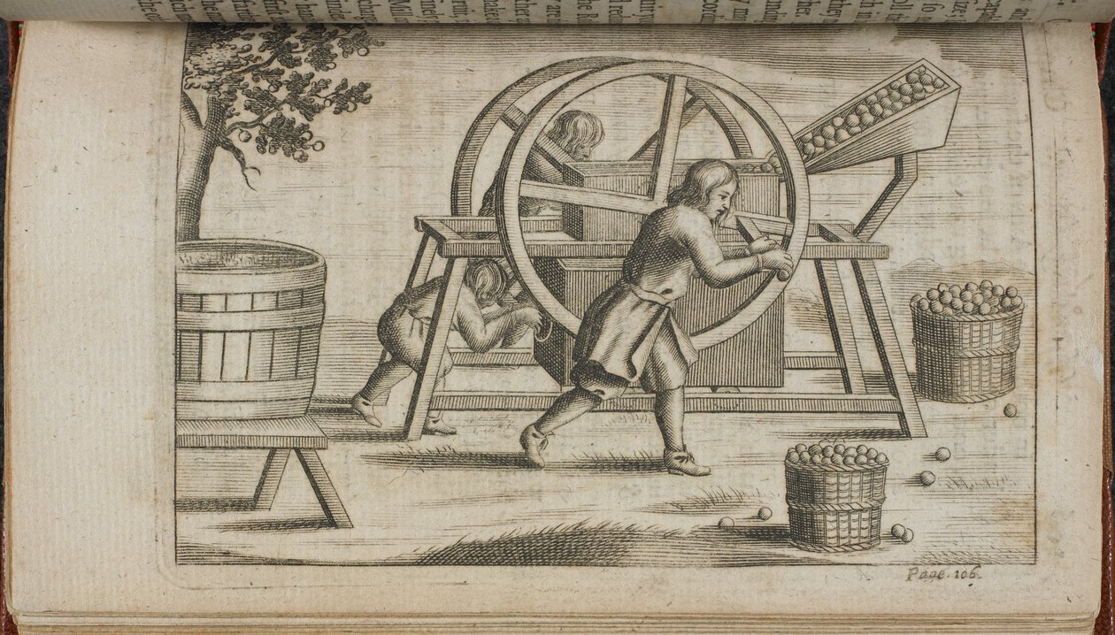 En maskine til at presse frugt, illustration fra 