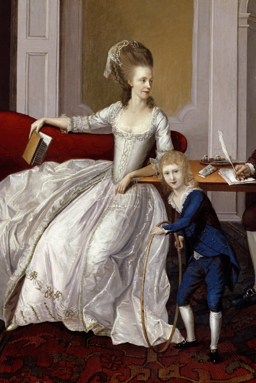 En mor og et barn, ca. 1780 af English School