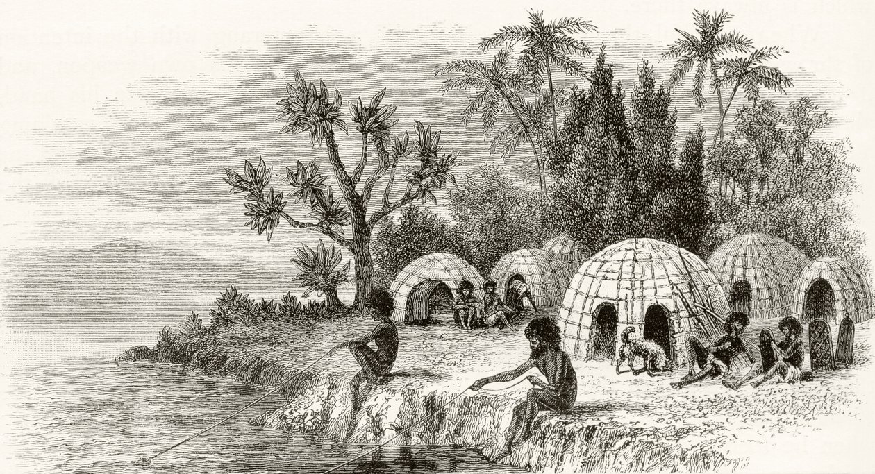 A Native Encampment i Queensland, ca. 1880, fra 