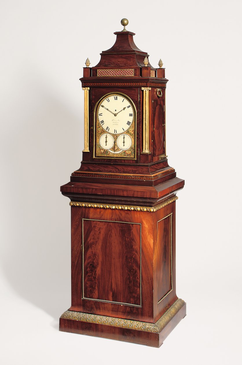 Et gigantisk kvarter fra Regency, slående otte dages drejebords-orgelur, ca. 1820 af English School