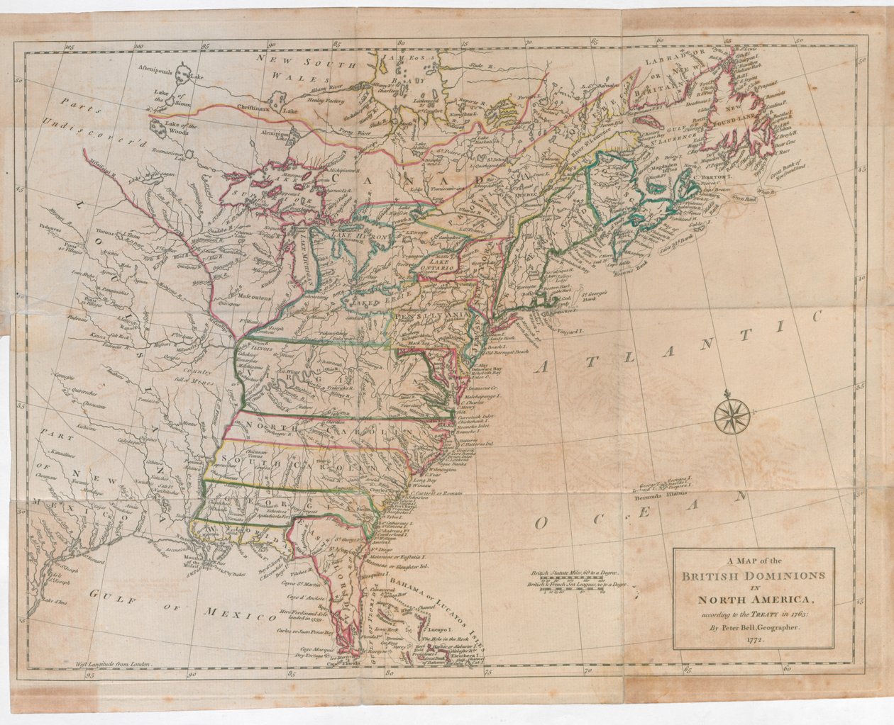Et sæt planer og forter i Amerika reduceret fra faktiske opmålinger. 1765 af English School