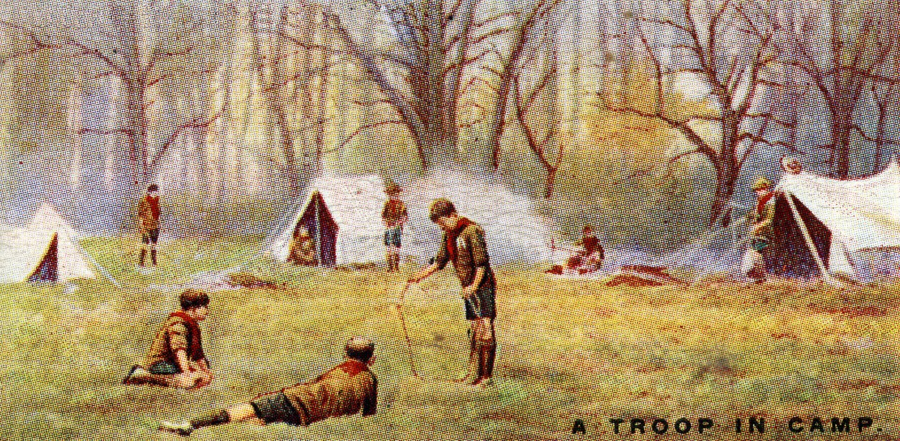 En spejdertrop i lejren, 1929 af English School