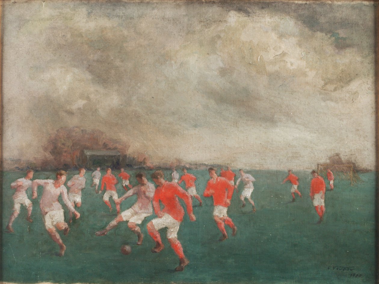 En fodboldkamp, 1920 af English School