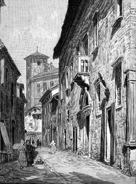 A Street in Ravenna, Italien, fra 