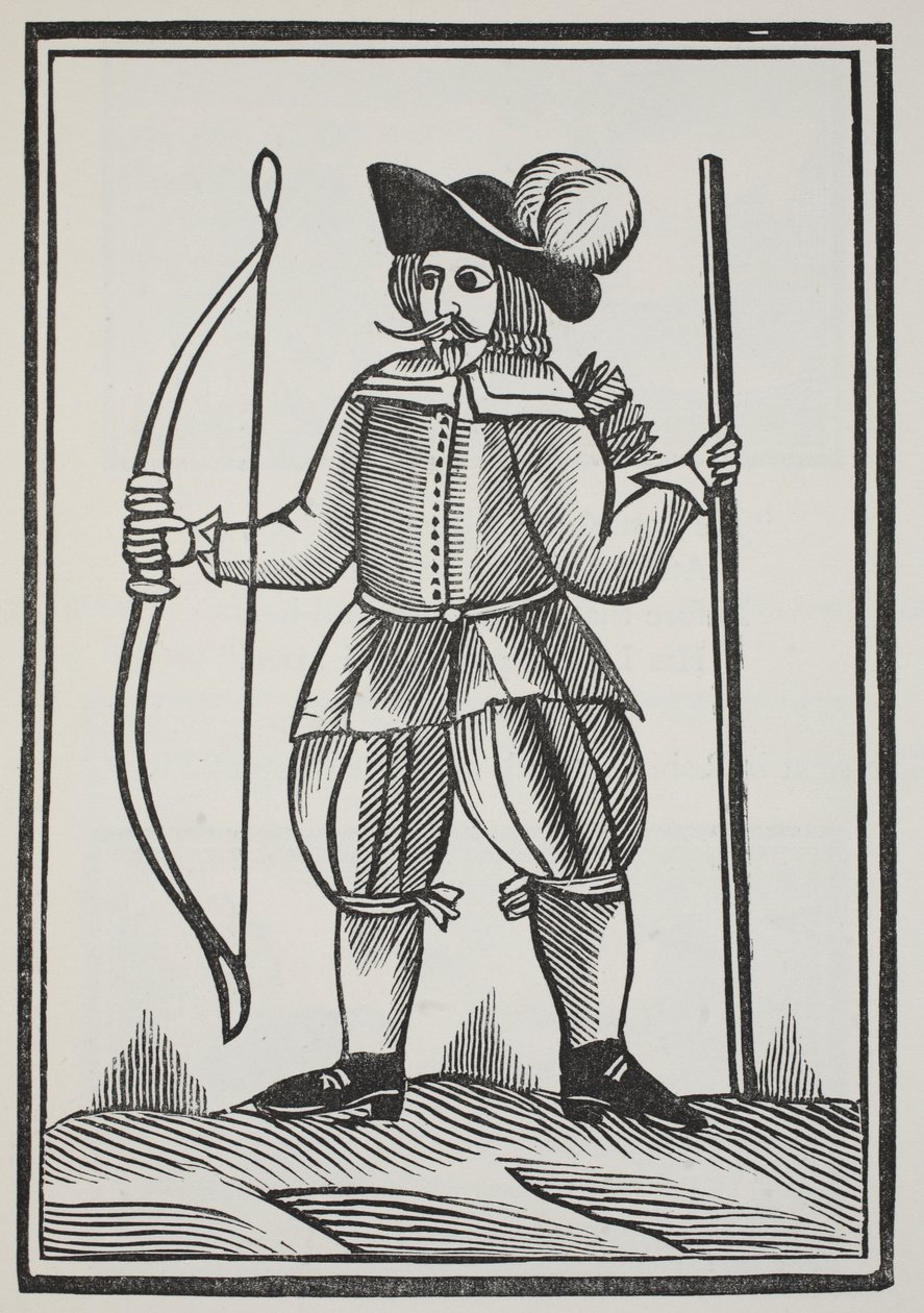 A True Tale of Robin Hood, illustration fra Chap-books of the Eighteenth Century af John Ashton, pub. 1882 af English School