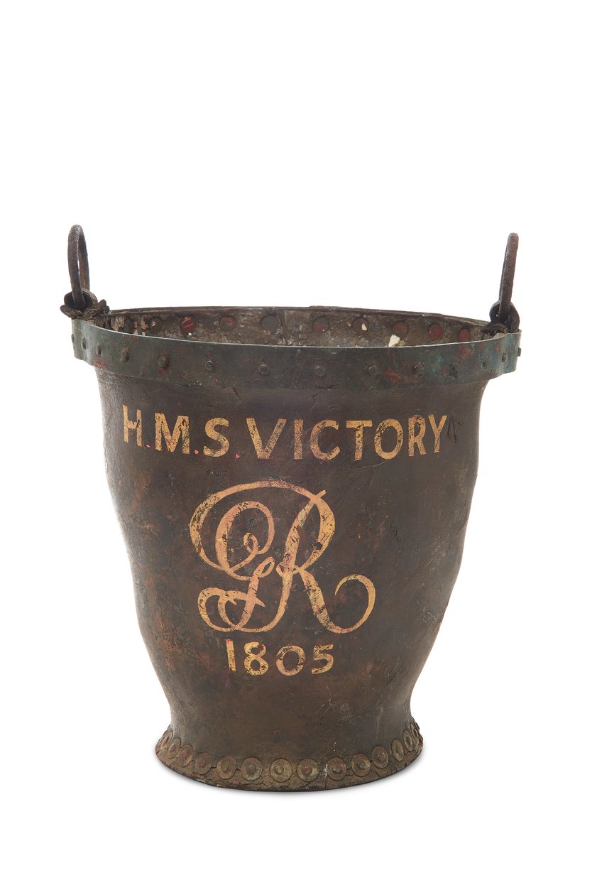 En brandspand fra H.M.S. Sejr, 1805 af English School