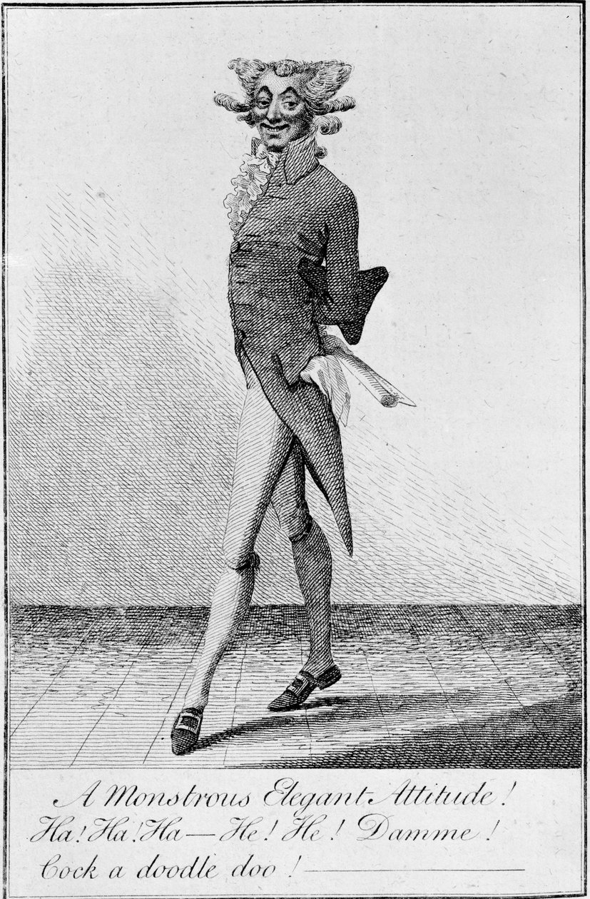 En monstrøs elegant attitude! 1790 (ætsning) af English School
