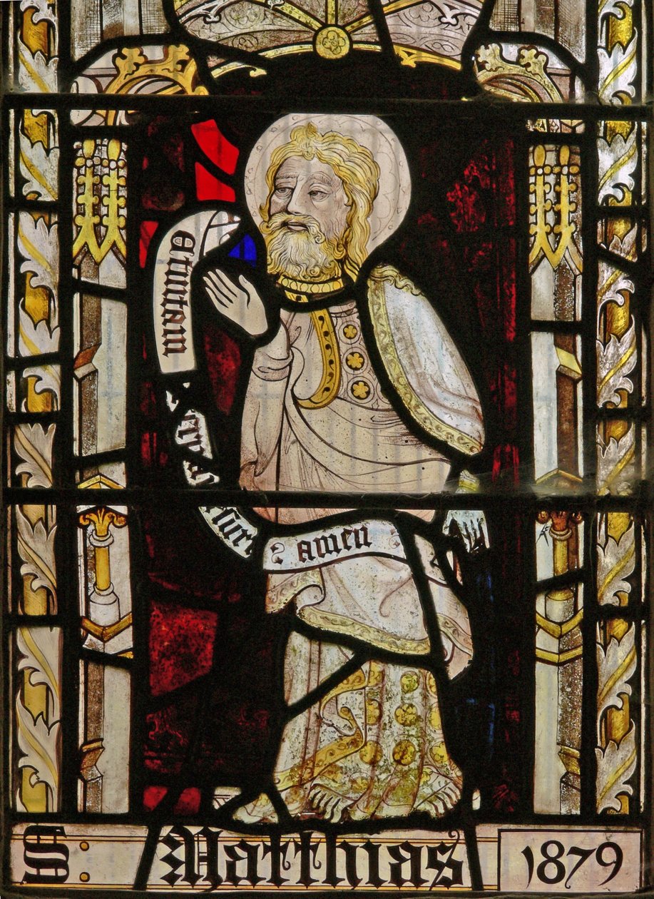 Et nordvindue forestillende St. Matthias af English School