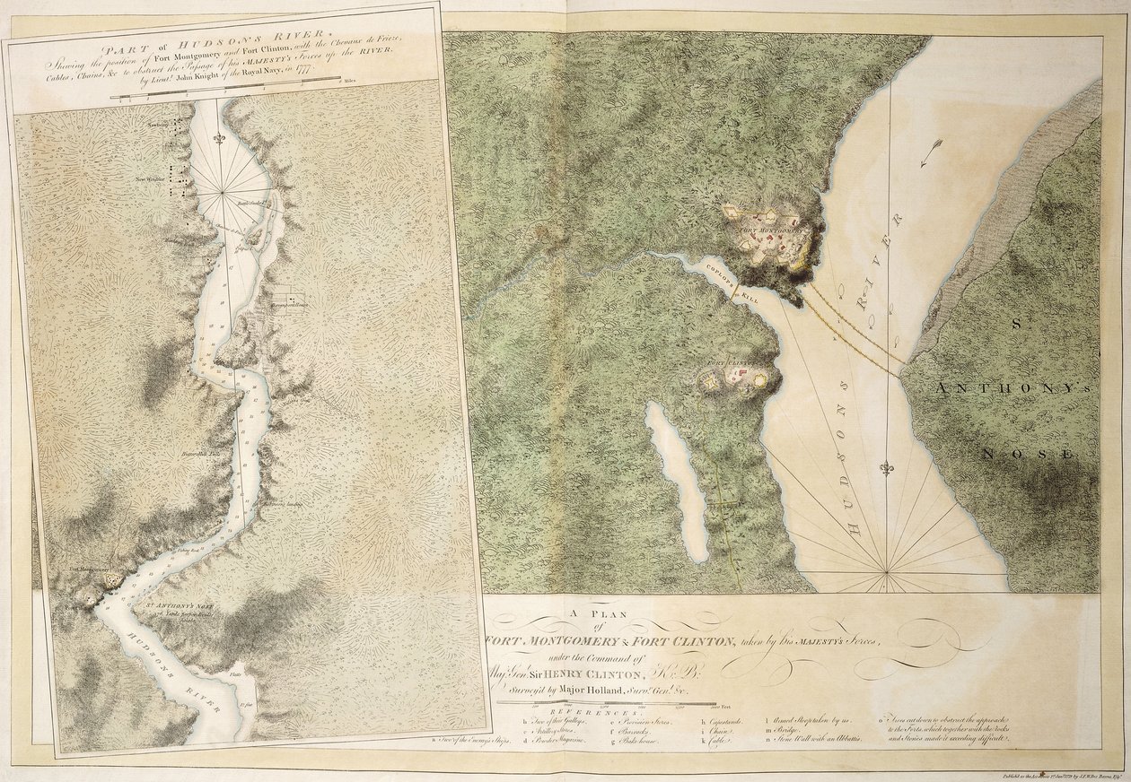 A plan of Fort Montgomery & Fort Clinton, 1774-1779dani af English School