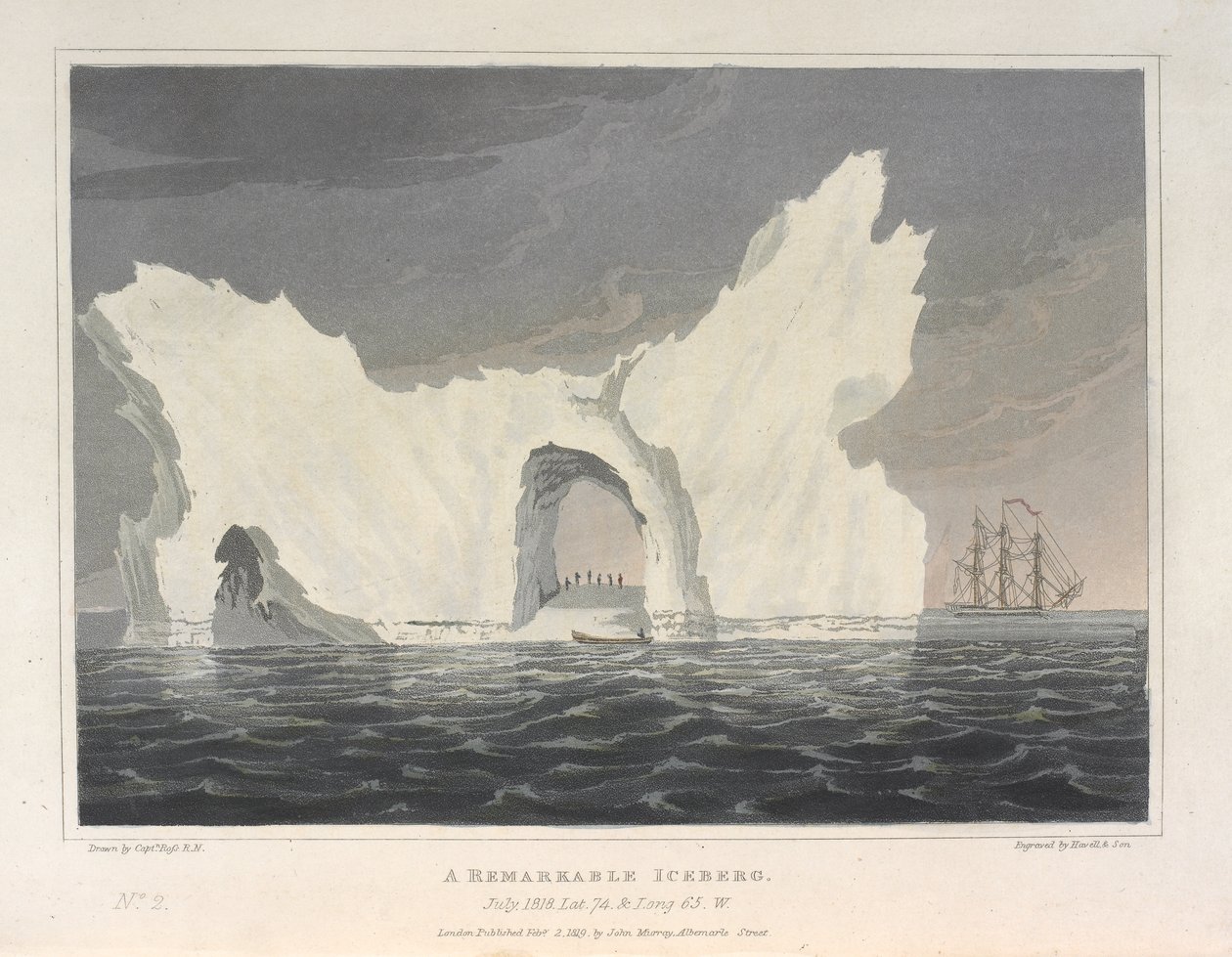 Et bemærkelsesværdigt isbjerg. juli 1818. Lat.74 & Long.64.W, fra 