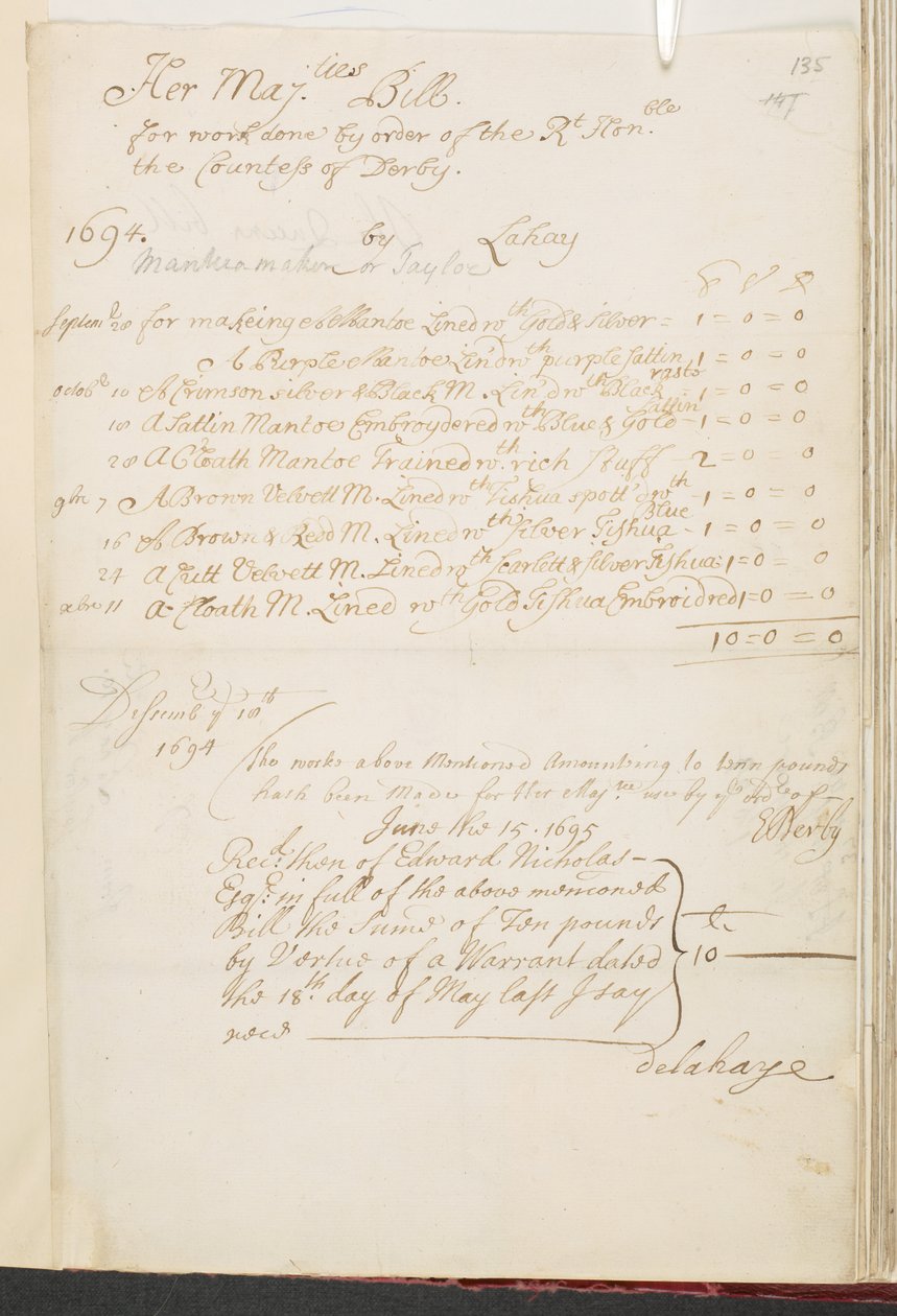 Et kongeligt dokument, Add MS 5751 A, f.135 af English School