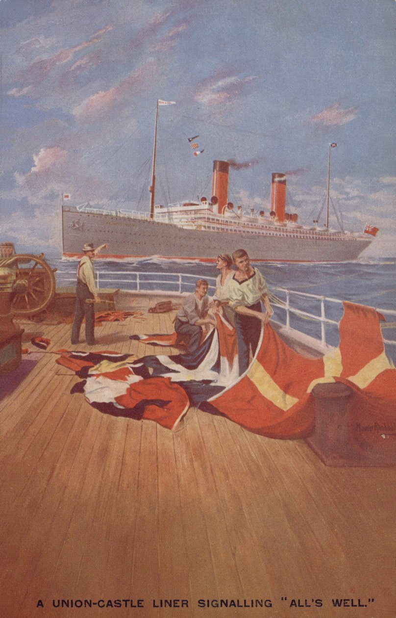En union castle liner, der signalerer All