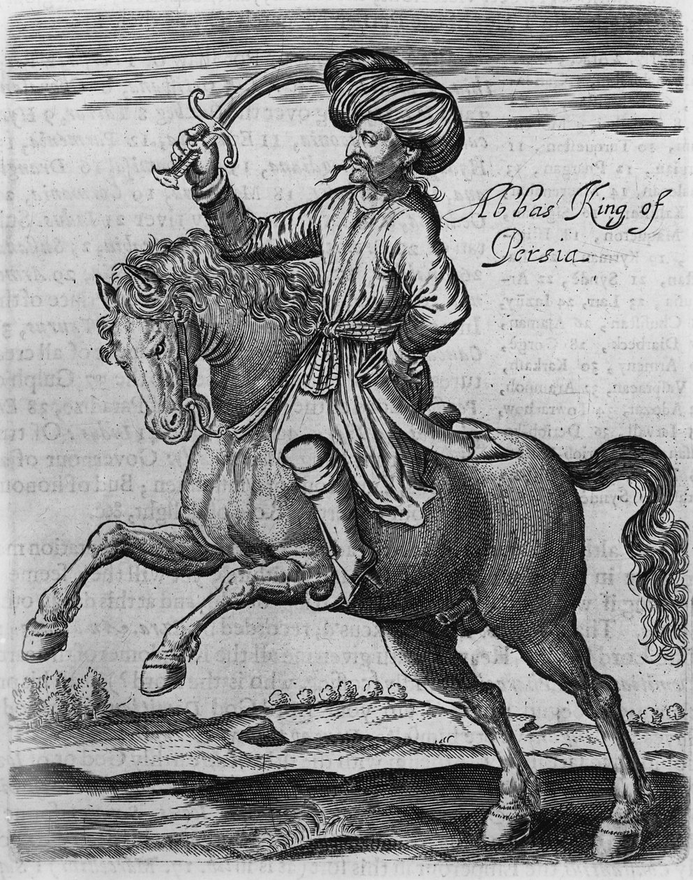 Abbas King of Persia, illustration fra 
