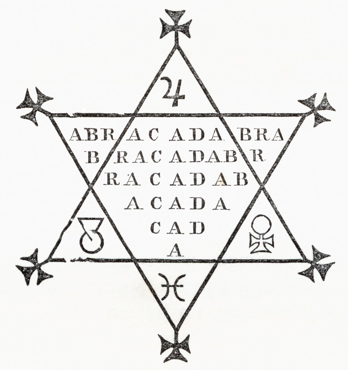 Abracadabra, fra The Ingoldsby Legends or Mirth and Marvels, af Thomas Ingoldsby, udgivet i 1865 af English School