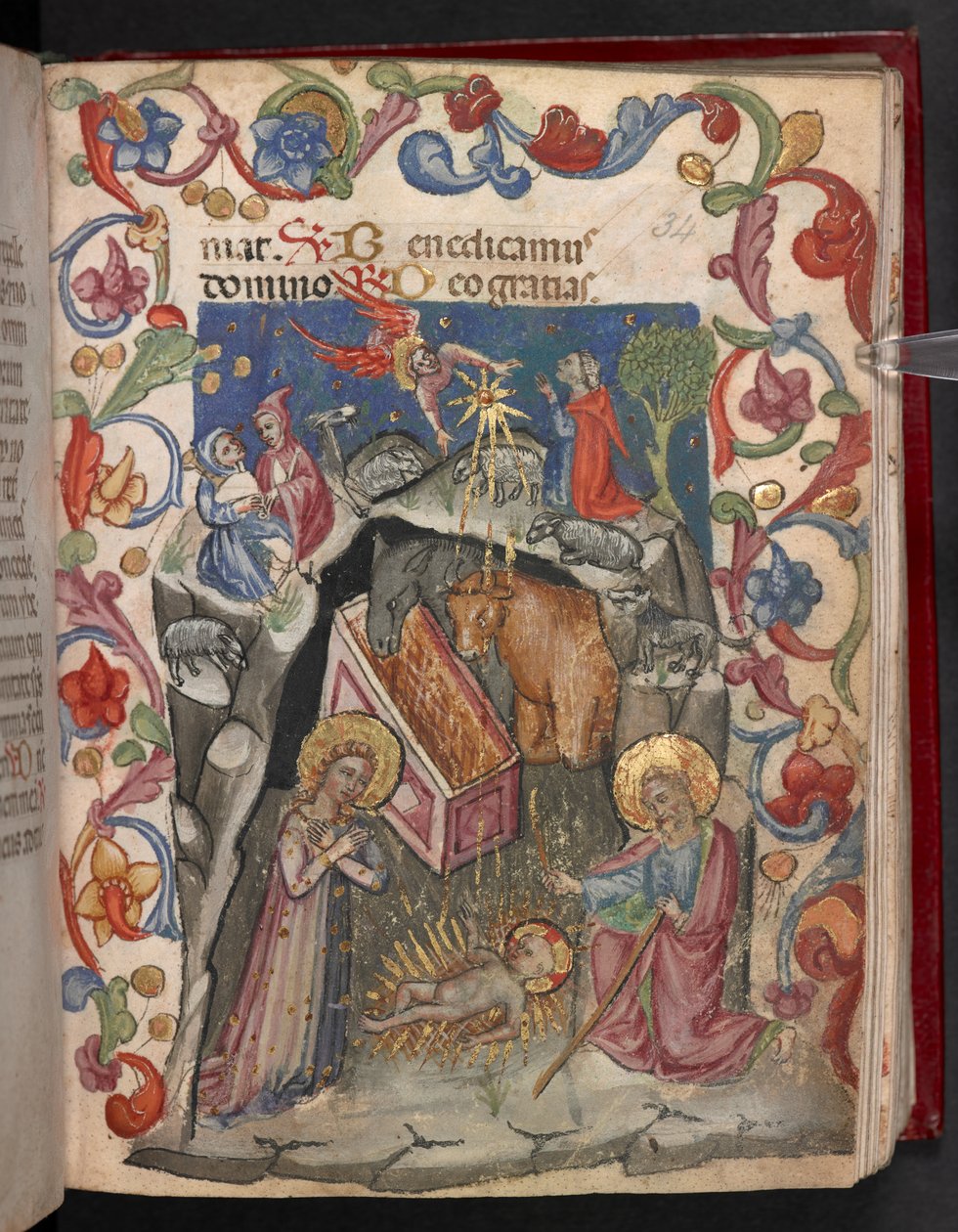 Tilføje. 17466, f.34r Fødselen af English School