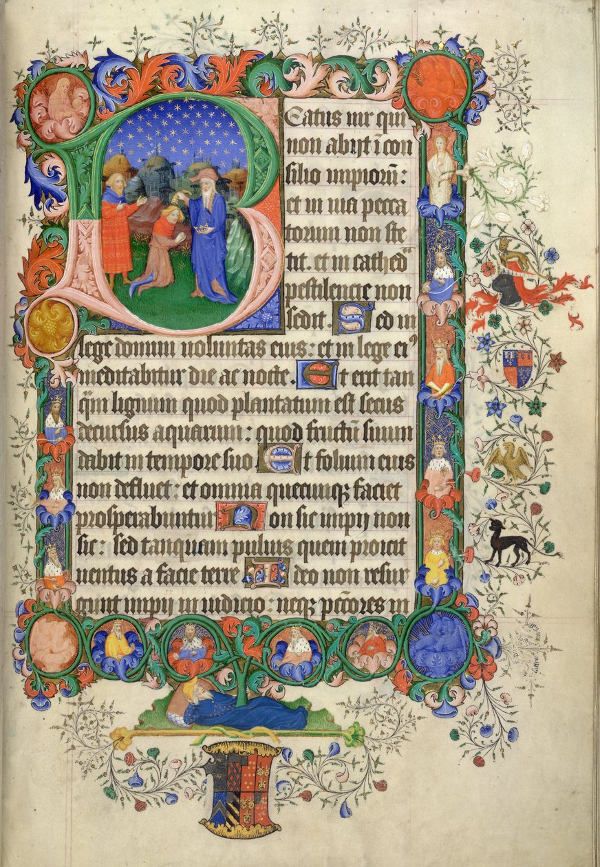 Tilføje. 42131 fol.73 Salme 1, begyndende med initial 