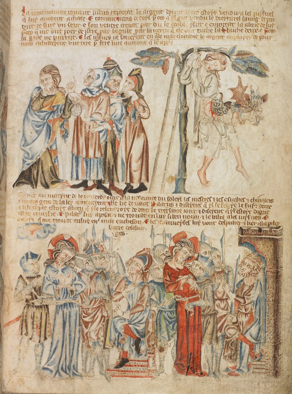 Tilføje. 47682, f.30, Judas returnerer de tredive sølvstykker; Judas