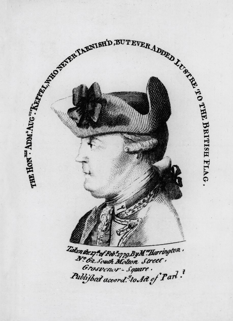 Admiral Augustus Keppel af English School