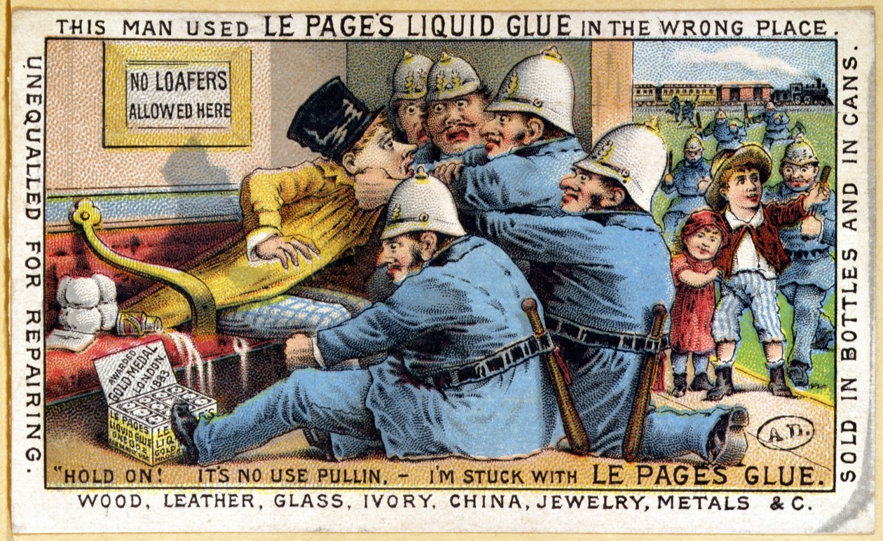 Annonce for Le Pages Liquid Glue, ca. 1890 af English School