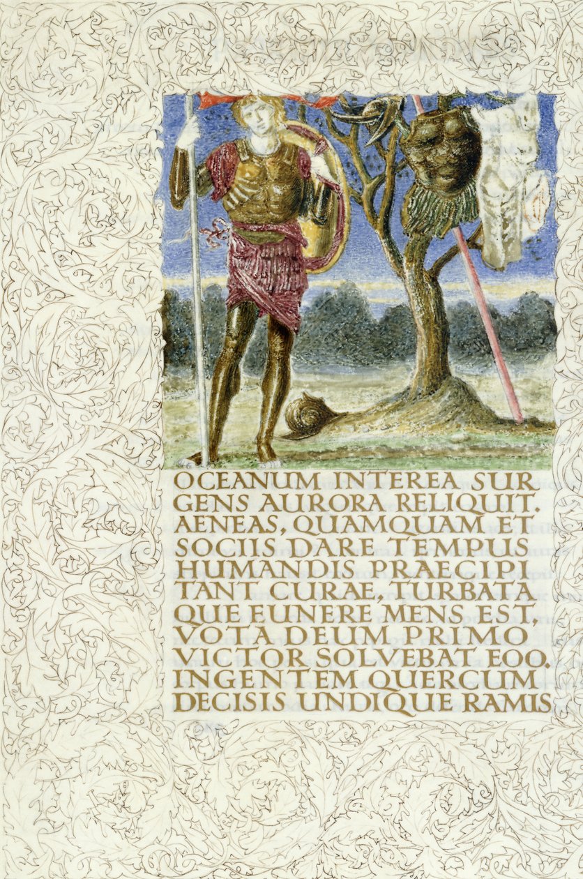 Aeneas står ved siden af kong Mezentius