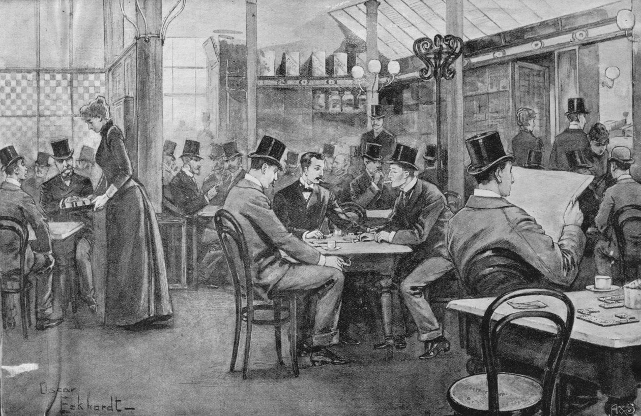 Efter frokost i et Mekka Coffee House i 1893, fra London Coffee-Houses tidligere og nu af English School