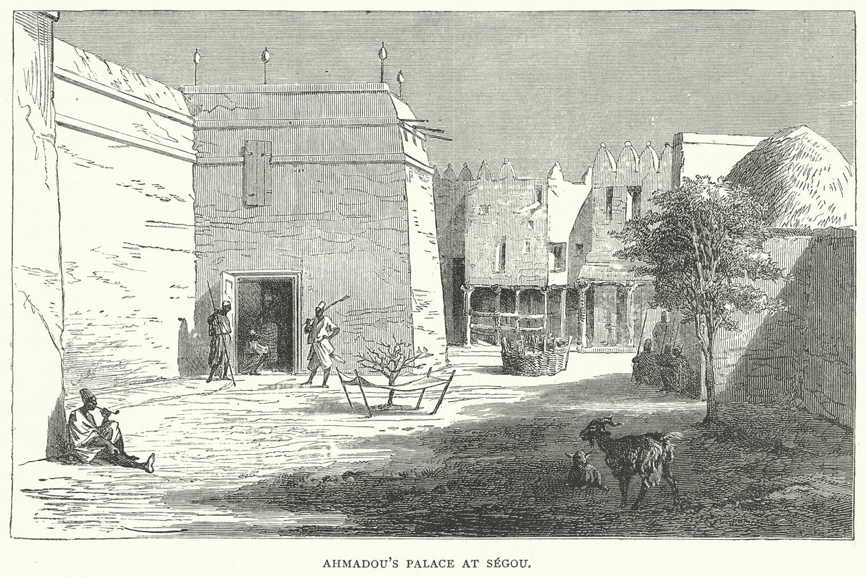 Ahmadous palads i Segou (kobberstik) af English School