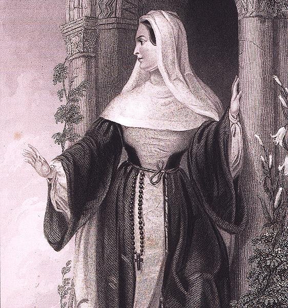 An Abbedisse, ca. 1845 (gravering) af English School