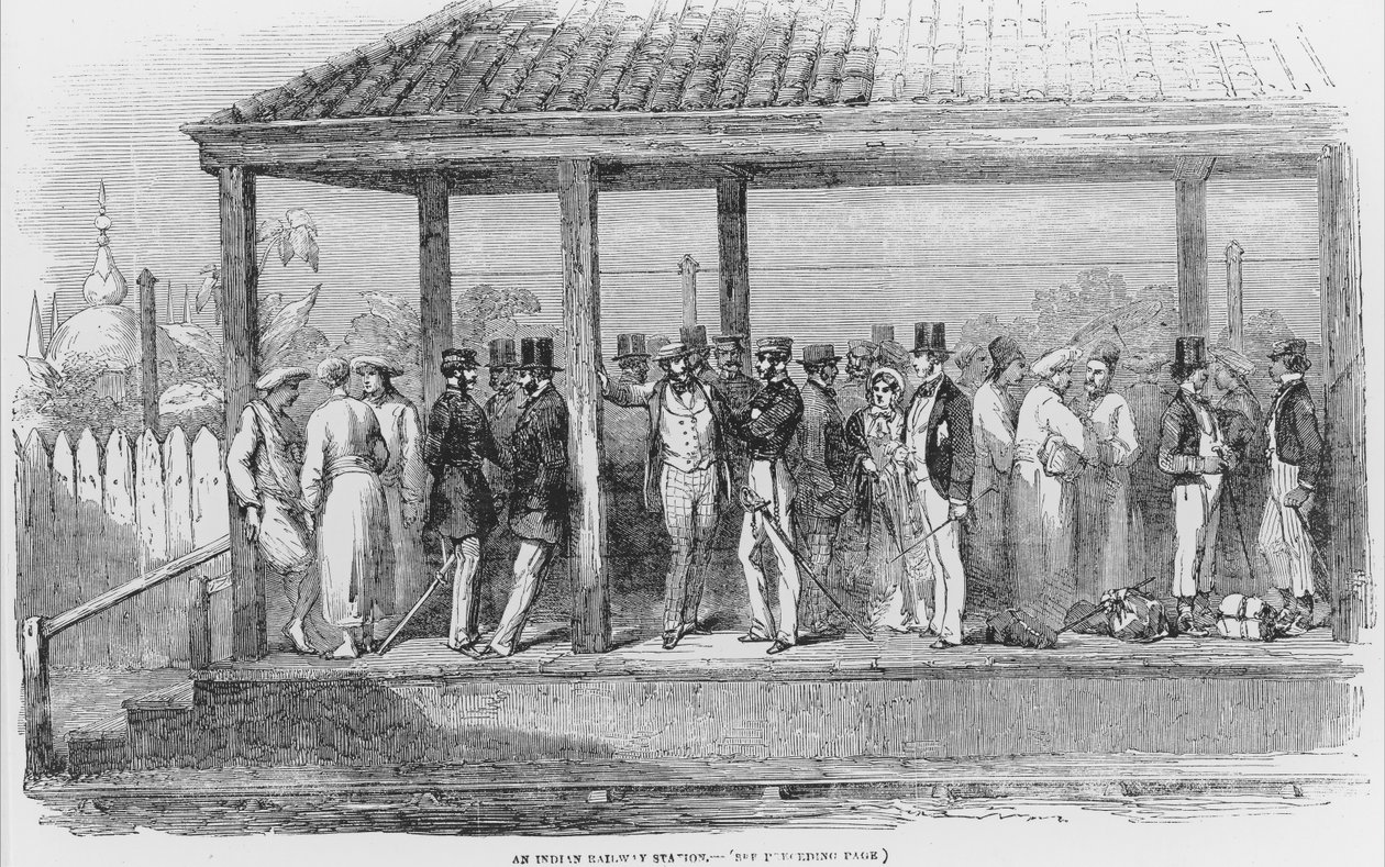 En indisk jernbanestation, 1854 af English School