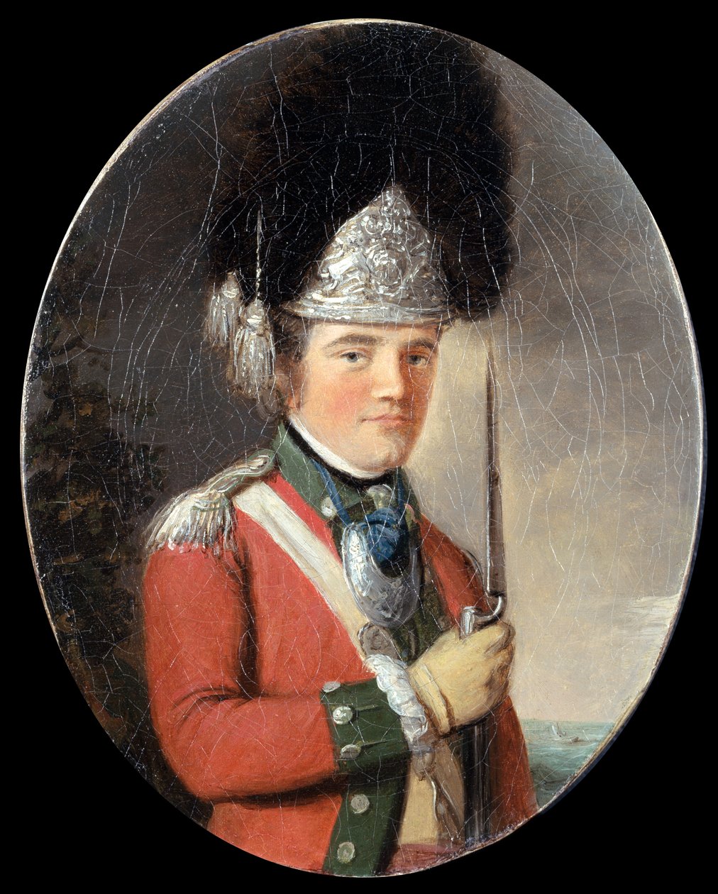 En officer fra Grenadierkompagniet, 63. Fodregiment, c.1775 af English School
