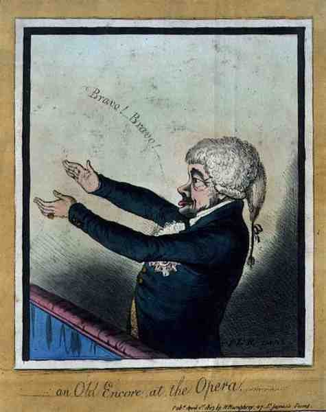 "An Old Encore at the Opera", pub. af H. Humphrey af English School