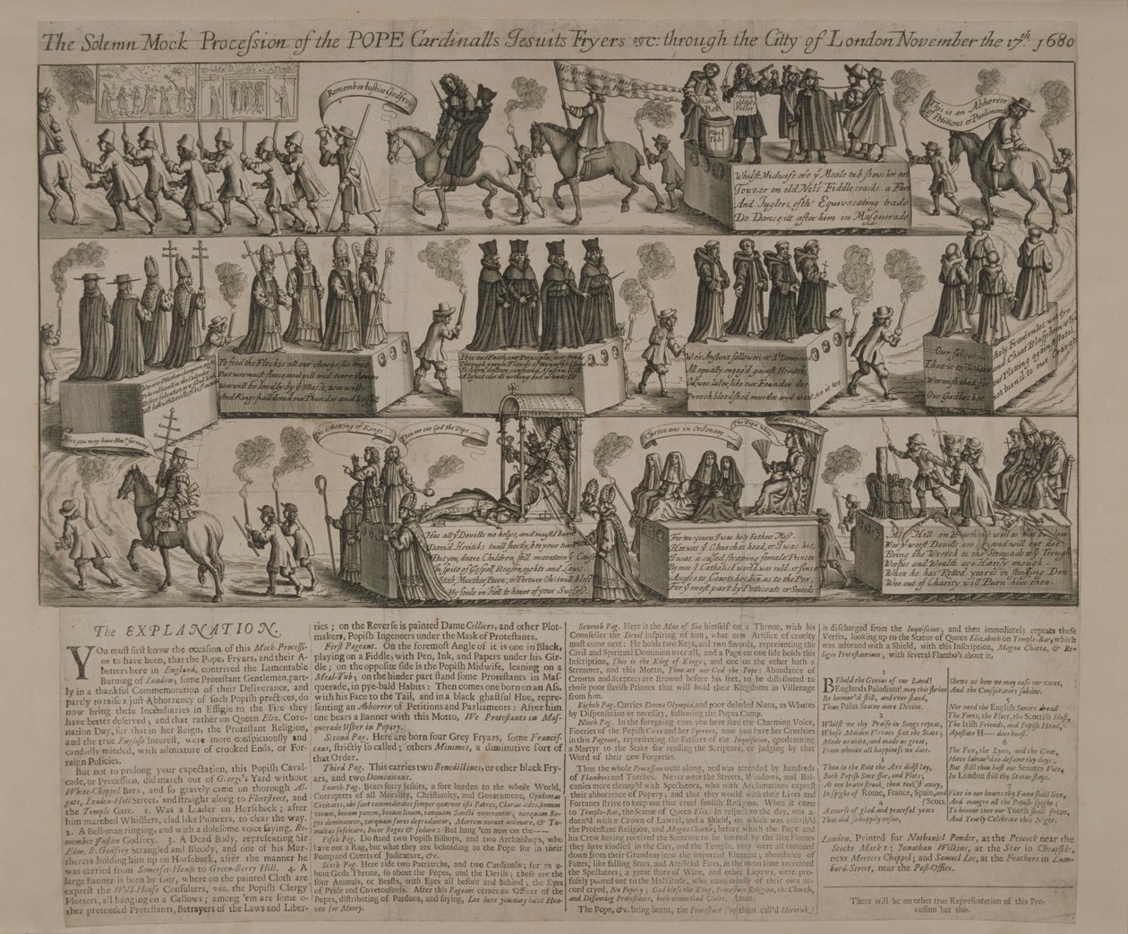 En anti-katolsk procession, 1680 af English School