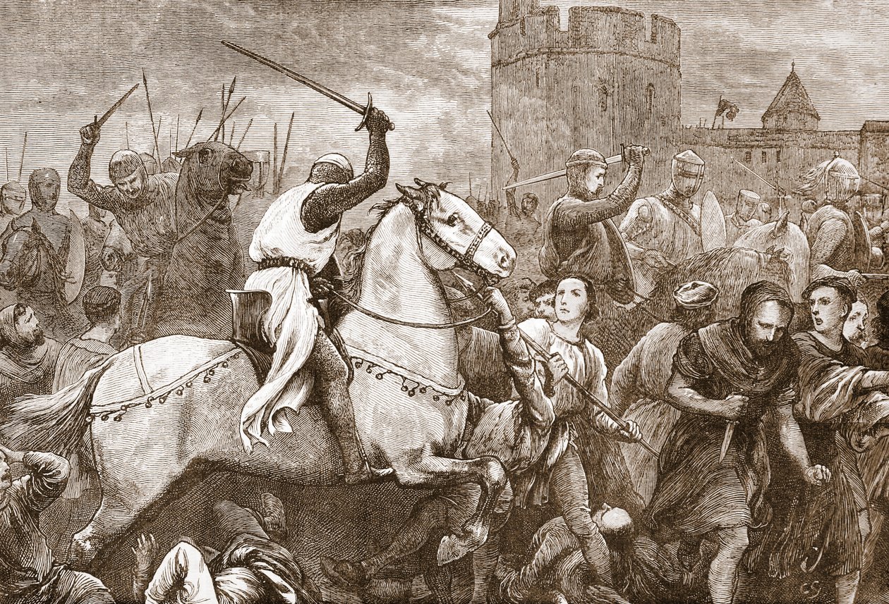 Et tidligt paveligt korstog mod valdenserne, illustration fra 