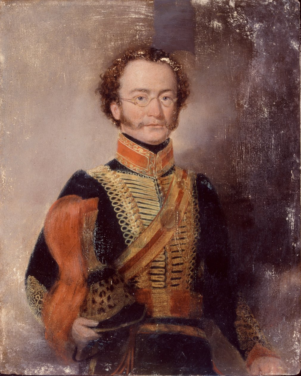 En uidentificeret officer, Regiment of Bombay Horse Artillery, c.1840 af English School