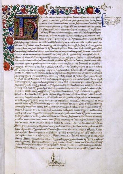 Arkiv 9432 f.3 Side med tekst med oplyst initial 