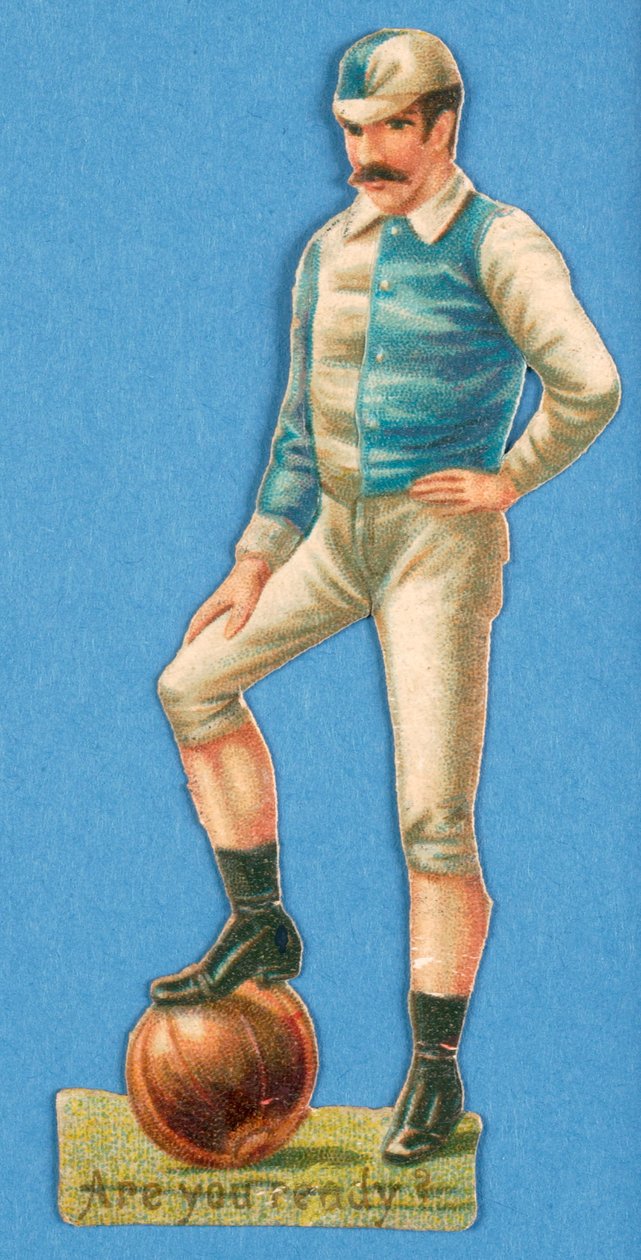 Er du klar?, udklippet af en fodboldspiller, 1880