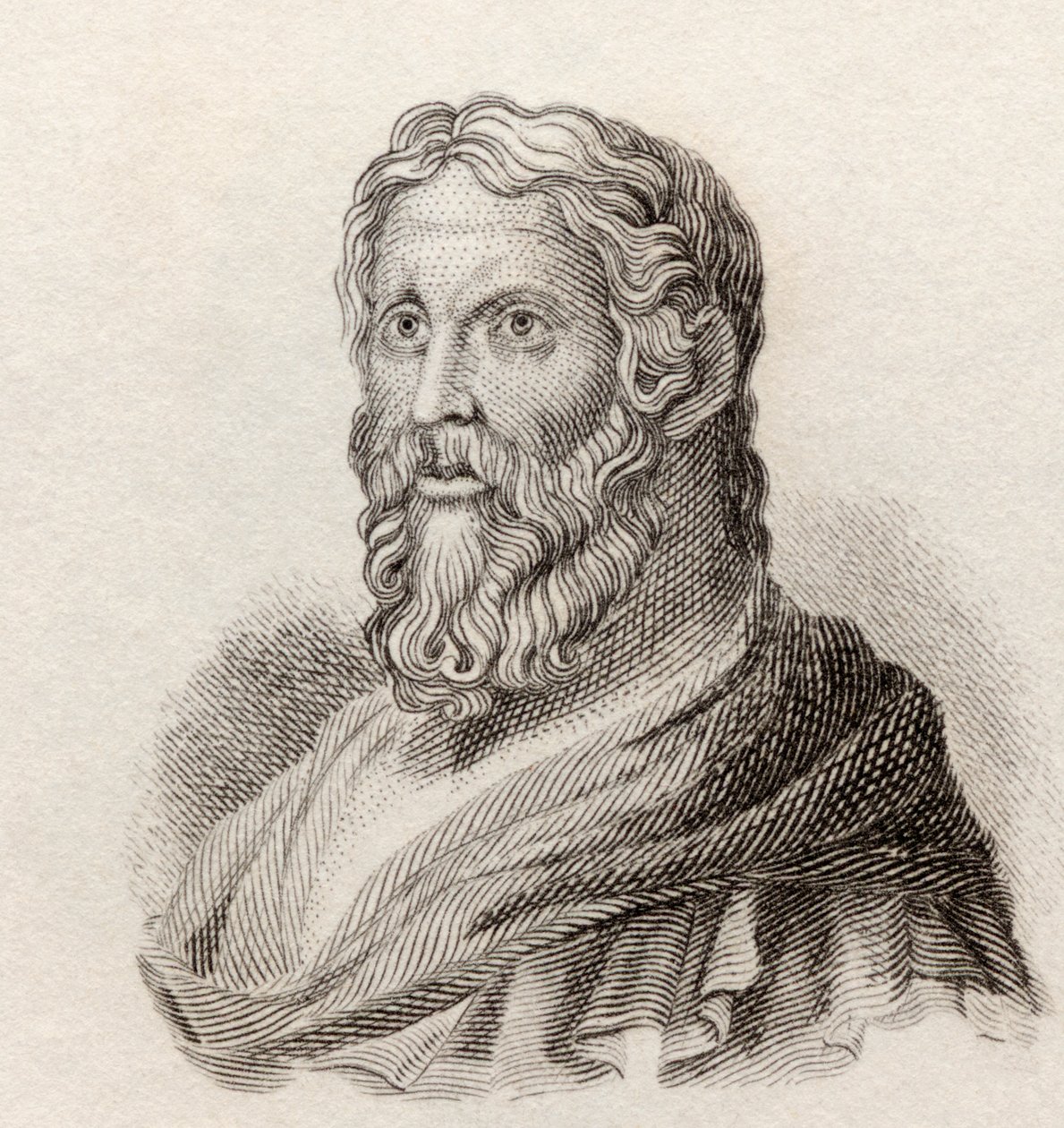 Aristofanes, ca. 446 til ca. 386 f.Kr. Komisk dramatiker fra det antikke Grækenland, fra Crabb