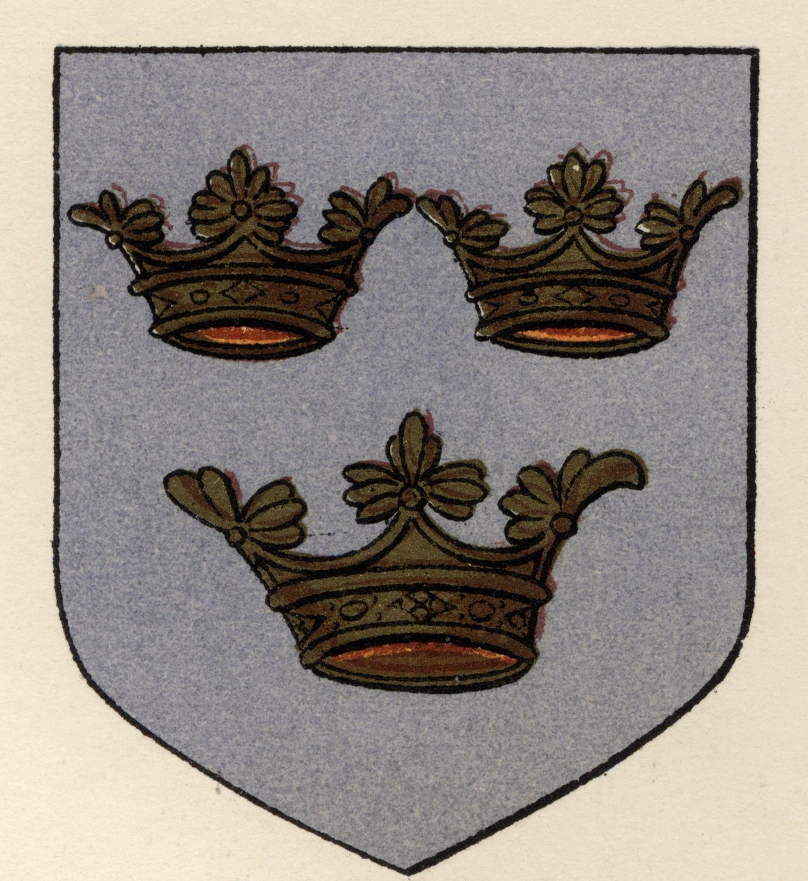 Våben båret af Grand Lodge of All England, ca. 1725, fra The History of Freemasonry, bind II, udgivet af Thomas C. Jack, London, 1883 af English School