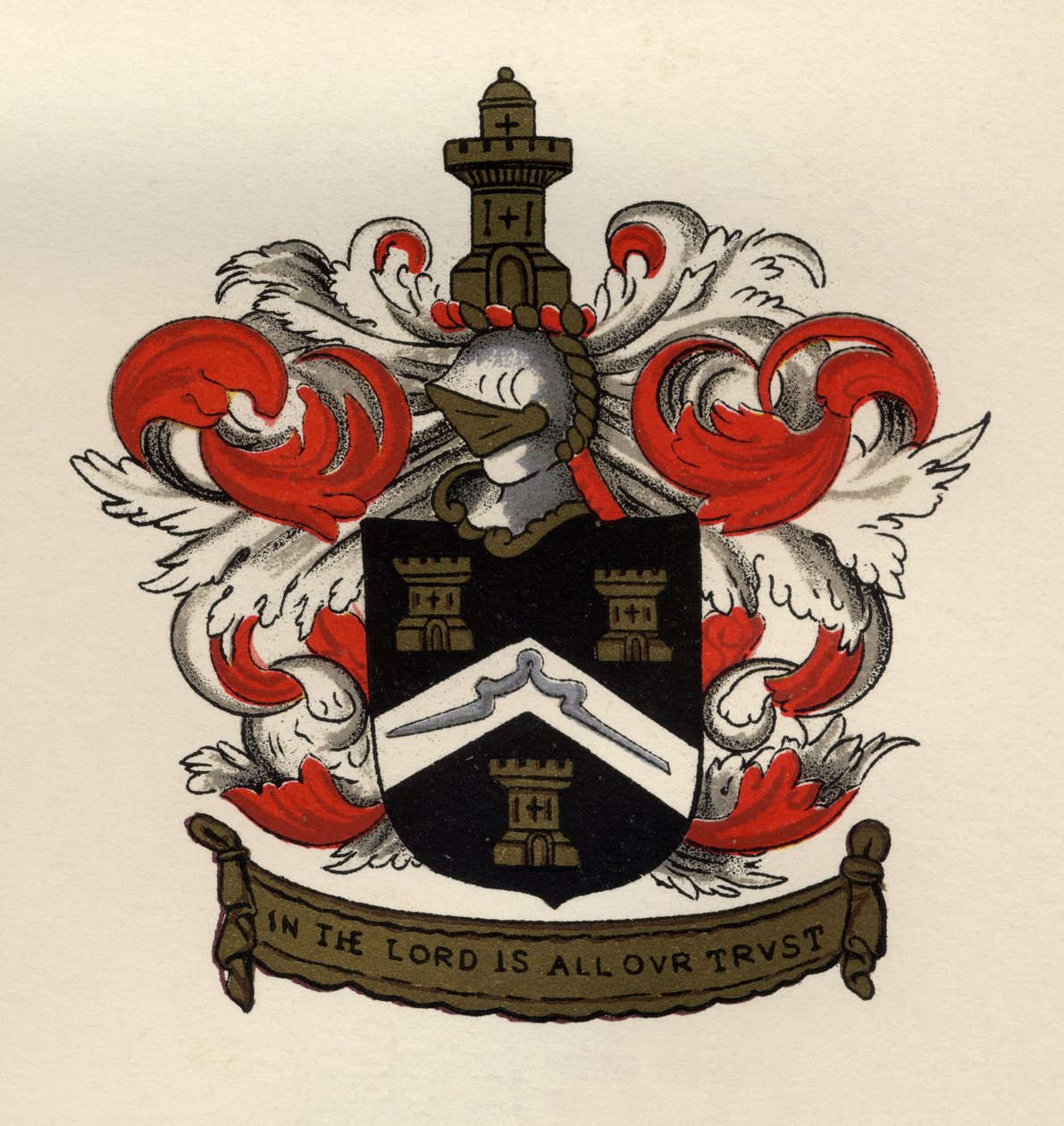 Arms of the Free Masons of the Gateshead Chapter, 1671, fra The History of Freemasonry, bind II, udgivet af Thomas C. Jack, London, 1883 af English School