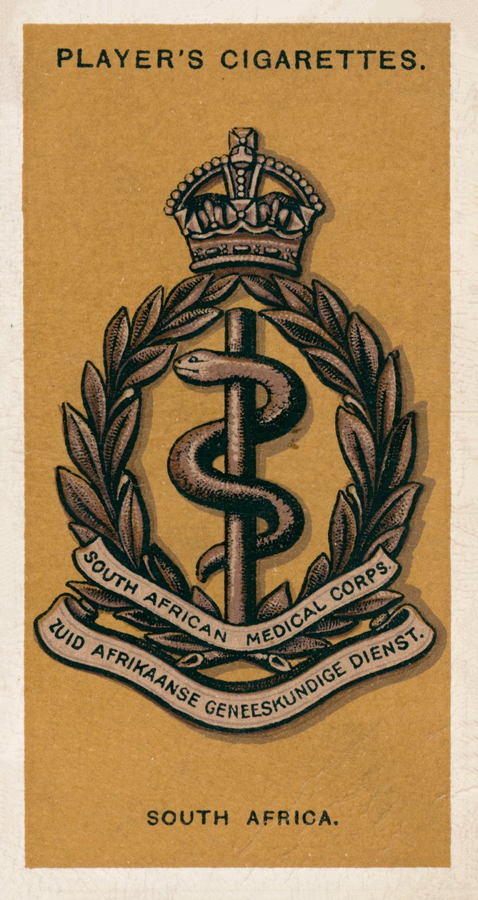 Hærens emblemer: Sydafrika (farvelitografi) af English School
