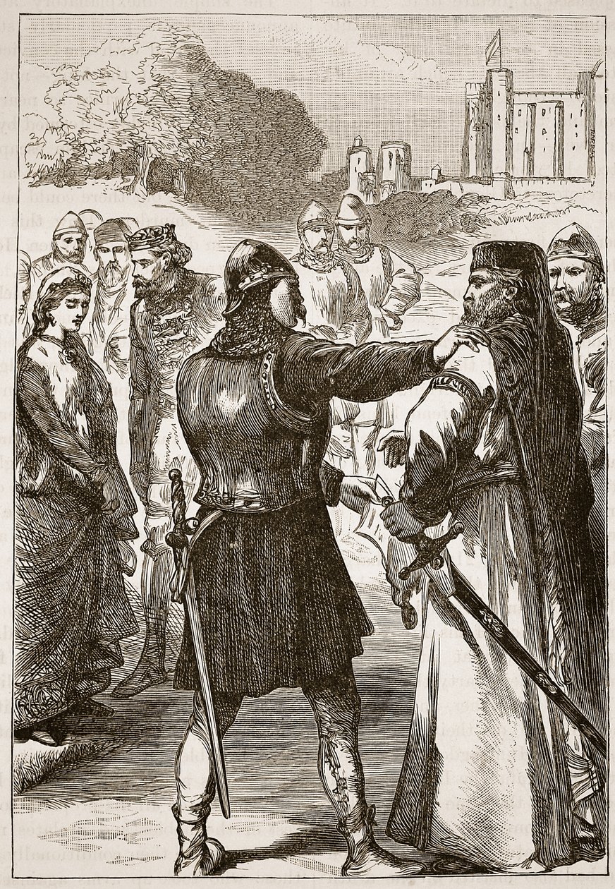 Arrestation of the Duke of Gloucester, illustration fra Cassells Illustrated History of England (sepia foto) af English School