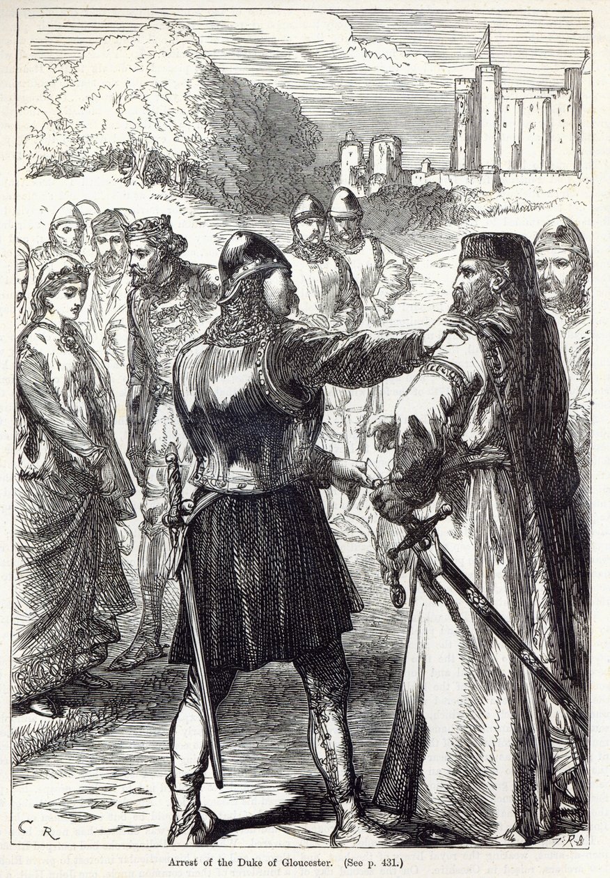 Arrestation af hertugen af Gloucester, illustration fra 