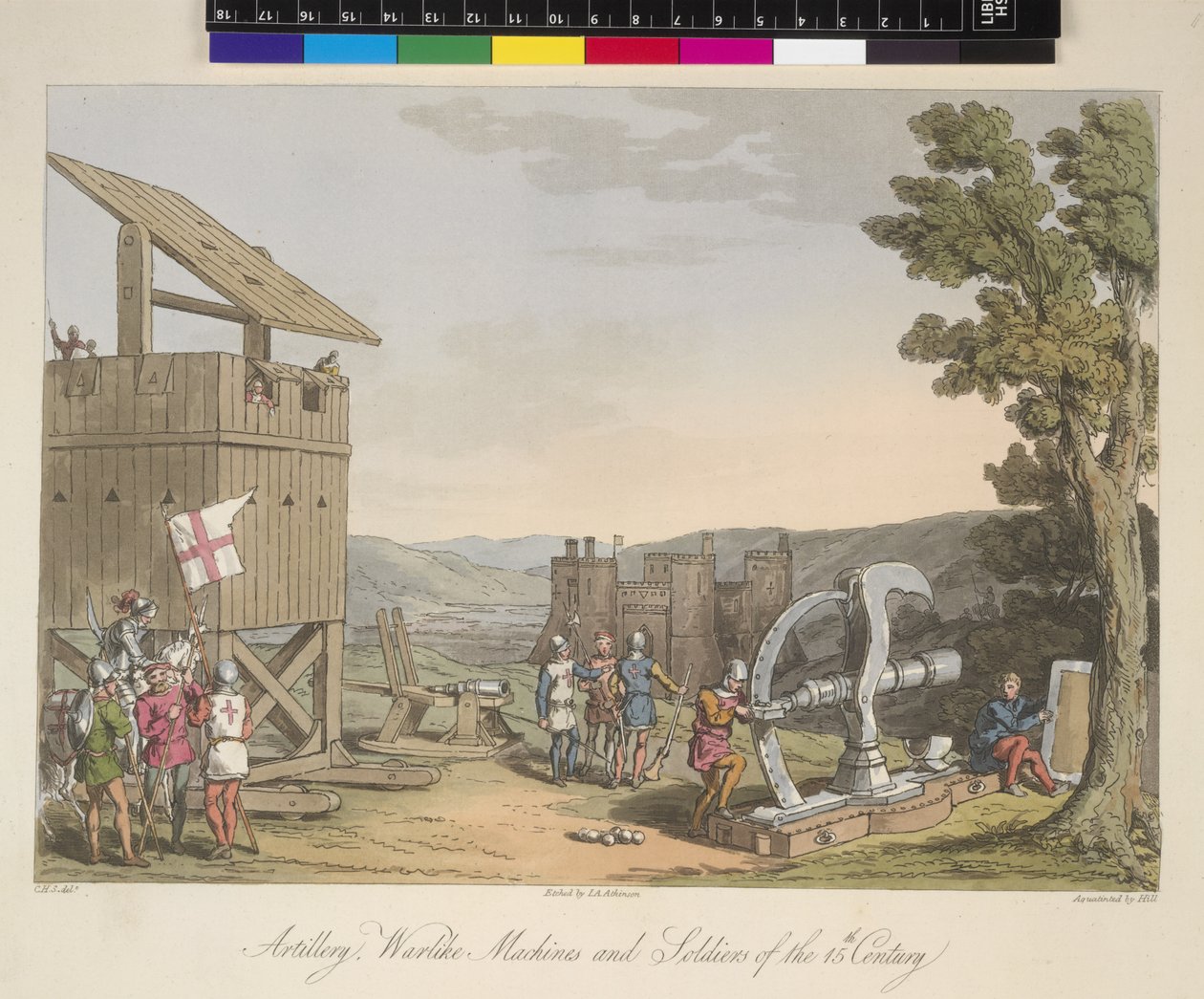 Artillery, Siege Machines and Soldiers of the 15th Century, illustration fra 