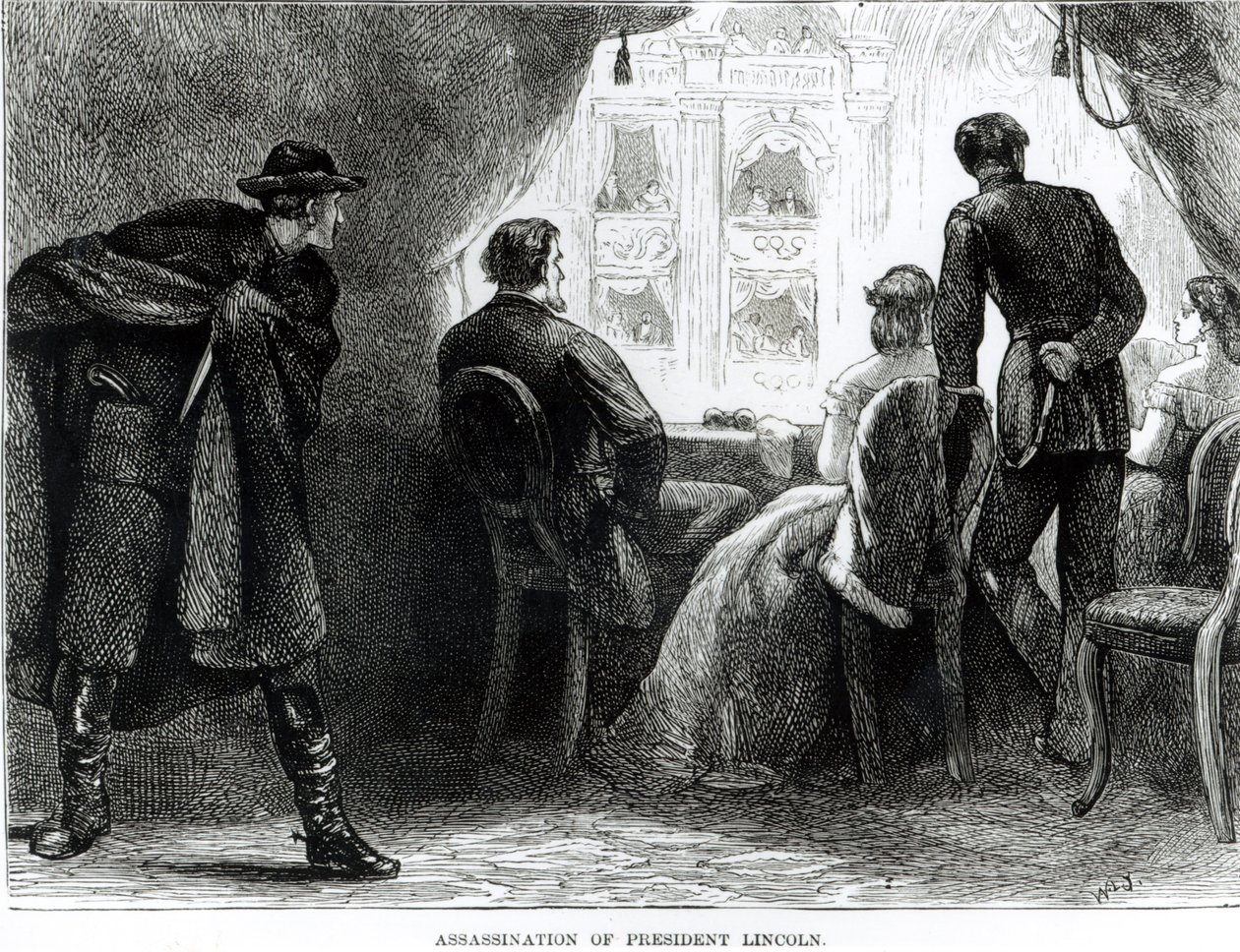 Mordet på præsident Lincoln, 14. april 1865 af English School